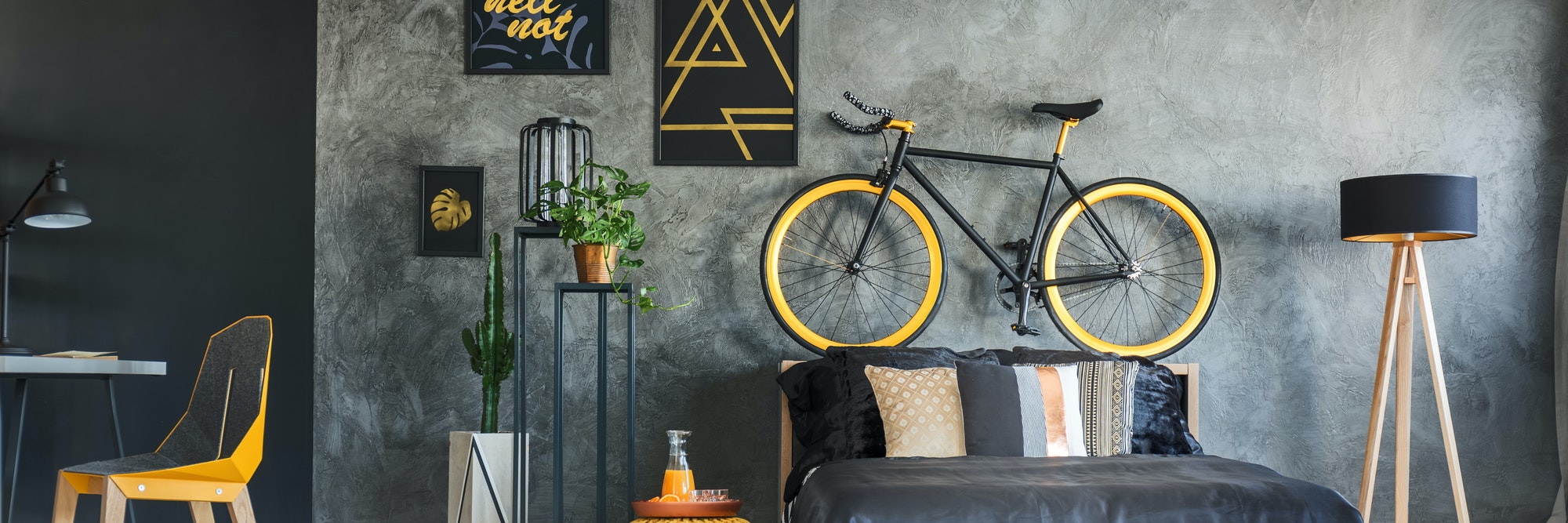 Creative bedroom interior