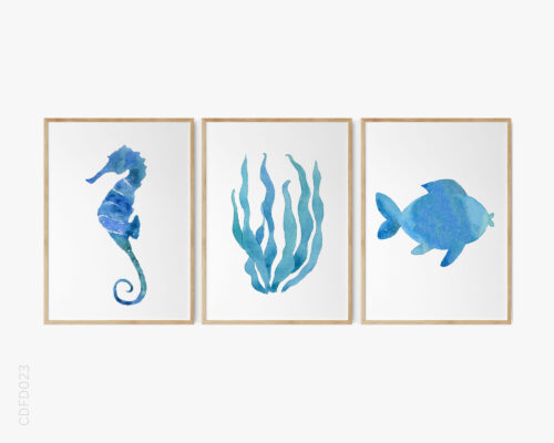 Bo-ba-tranh-mau-nuoc-web-res Bộ 3 Tranh Màu Bước Cá Và Rong Biển