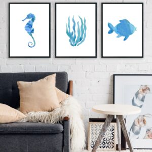 bo-3-tranh-mau-buoc-ca-va-rong-bien-pc Bộ 3 Tranh Màu Bước Cá Và Rong Biển