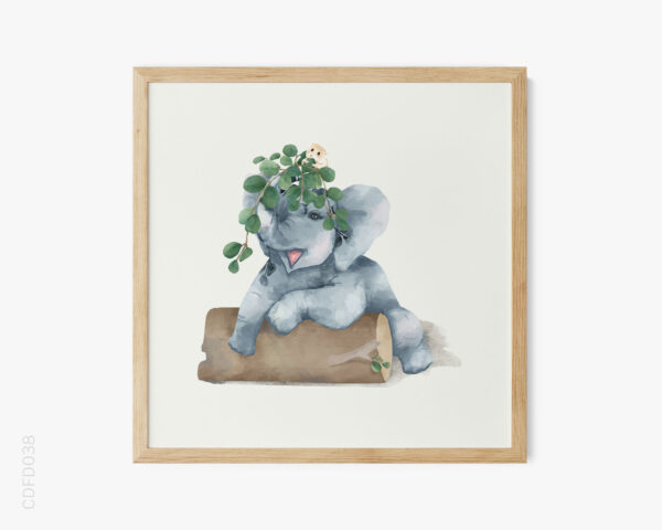 BST Các Loài Vật Đáng Yêu Màu Nước No.12 - Baby Elephant