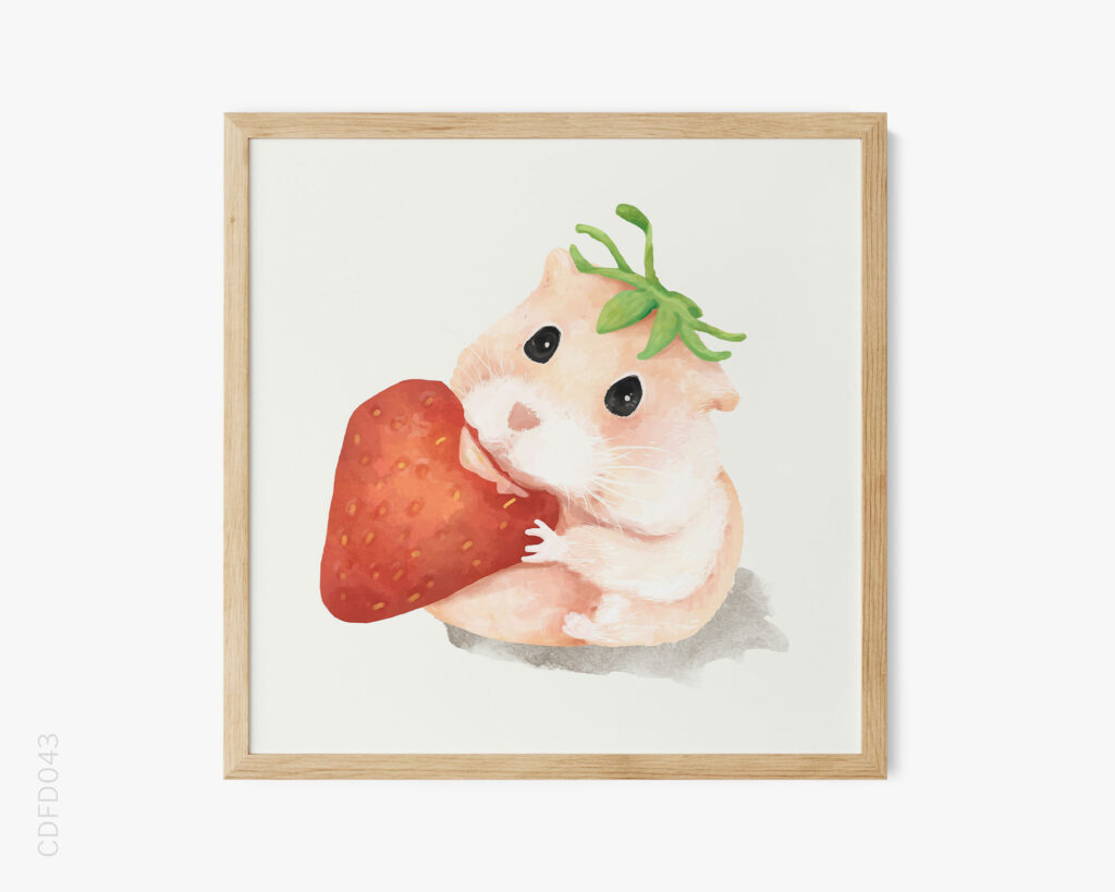 BST Các Loài Vật Đáng Yêu Màu Nước No.17 – Cute Hamster