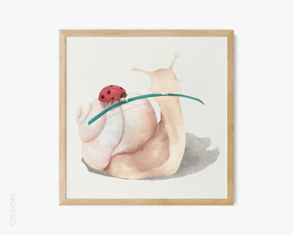 BST Các Loài Vật Đáng Yêu Màu Nước No.20 - Cute Snail