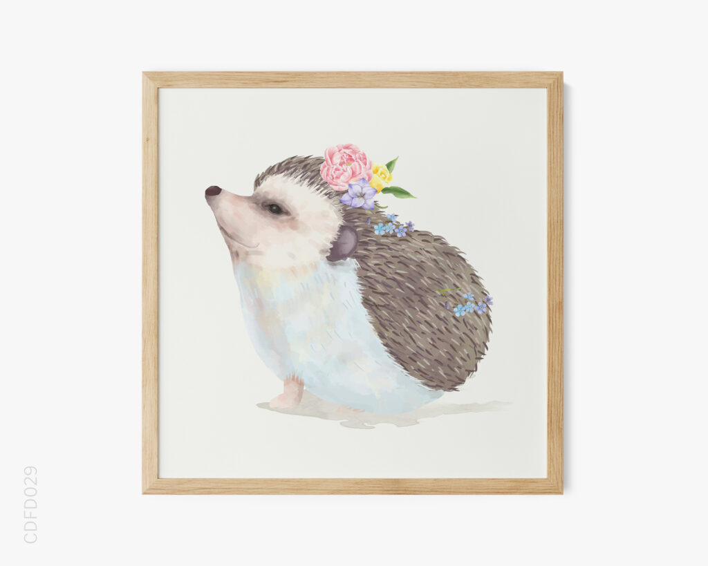 BST Các Loài Vật Đáng Yêu Màu Nước No.3 – Baby Hedgehog
