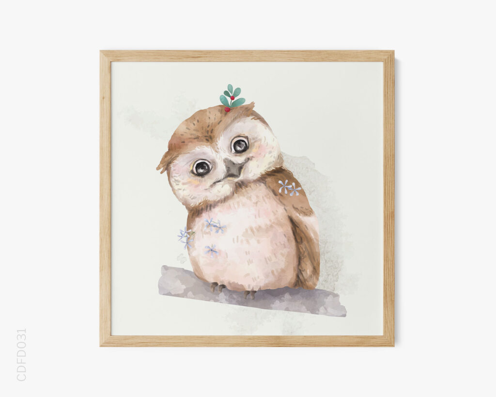 BST Các Loài Vật Đáng Yêu Màu Nước No.5 – Baby Owl