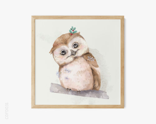 bst-cac-loai-vat-dang-yeu-mau-nuoc-no-5-cute-baby-owl-web-res BST Các Loài Vật Đáng Yêu Màu Nước No.5 - Baby Owl