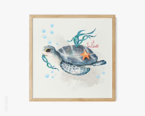 bst-cac-loai-vat-dang-yeu-mau-nuoc-no-6-cute-turtle-web-res BST Các Loài Vật Đáng Yêu Màu Nước No.6 - Turtle